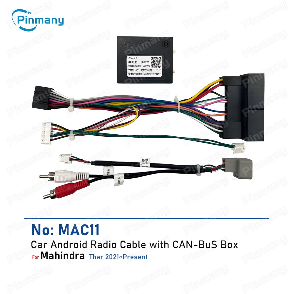 Car Accessories Xuv 300 - Androidカーラジオ,Mac11ステレオオーディオケーブル,ハーネスソケット,mahindra xuv300thar用のCanバスアダプター
