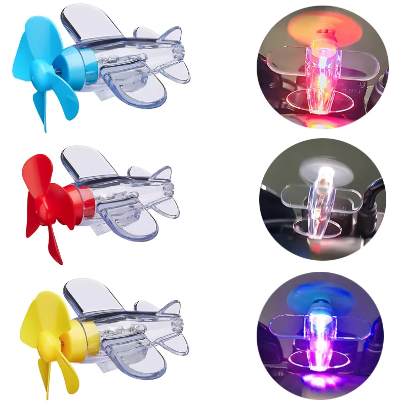 Car Accessories Light - 風力発電 LED 飛行機オーナメントオートバイハンドバー車のバックミラー夜間回転 LED ライト装飾