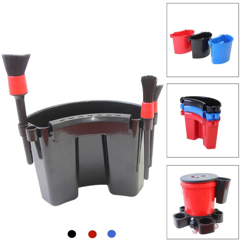 Car Detailing Brush - ユニバーサルバケットオーガナイザー 車用収納キット 外部吊り下げ式ディテーリングツール ブラシ ミット 簡単清掃ツール