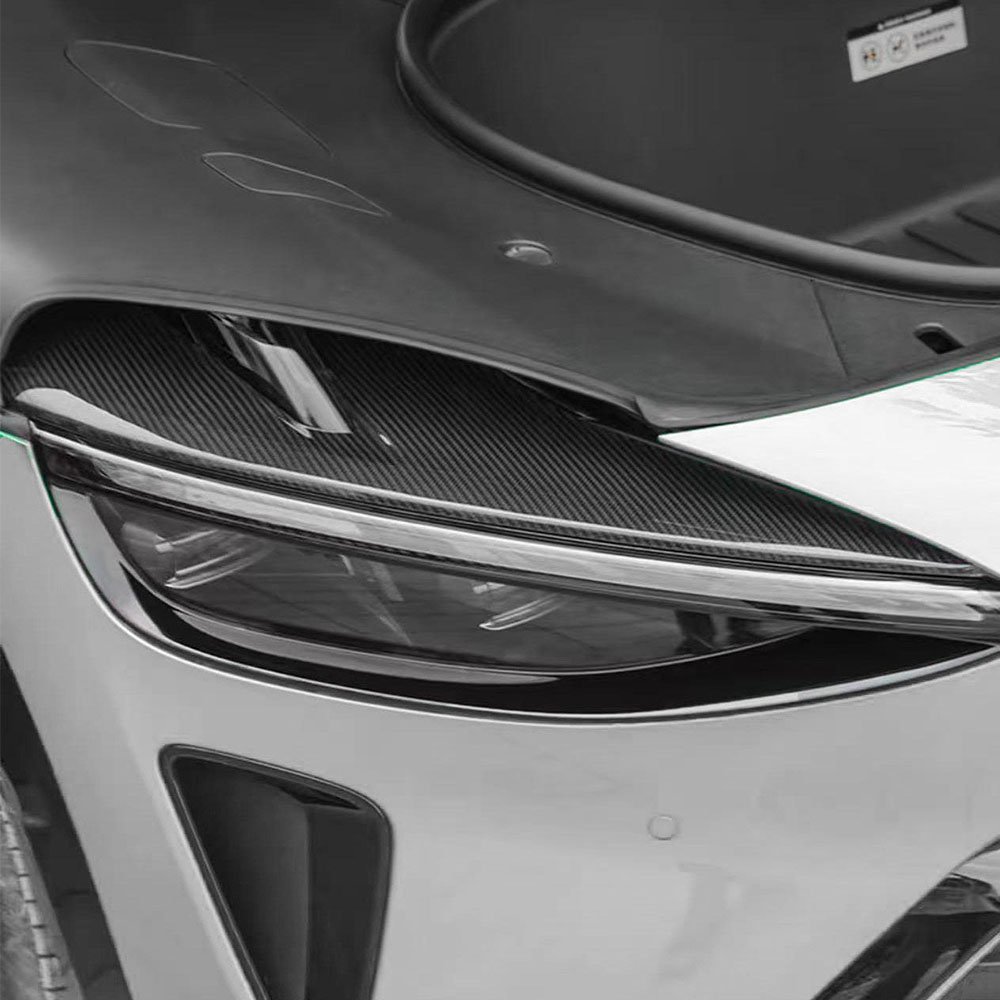 Car Accessories Xiaomi - 2個入り カーボンファイバーパターン ランプアイブロウ装飾カバー Xiaomi YU7 YU