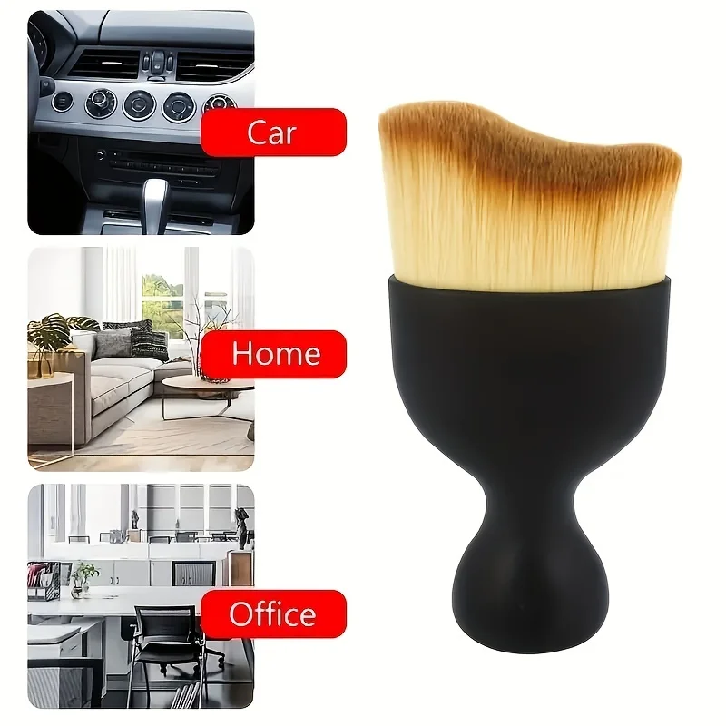 Car Detailing Brush - 1/4 個車内クリーニングブラシ空気出口クリーニングブラシ柔らかい毛ダスト除去ディテールブラシ車のクリーニングツール