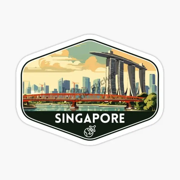 シンガポール国旗マップマーライオン風景クリエイティブステッカ - Car Accessories Singapore のレビューと価格
