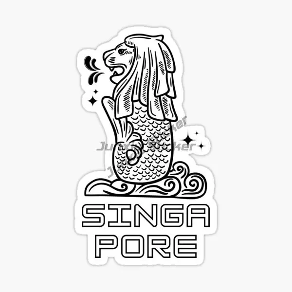 シンガポール国旗マップマーライオン風景クリエイティブステッカ - Car Accessories Singapore のレビューと価格