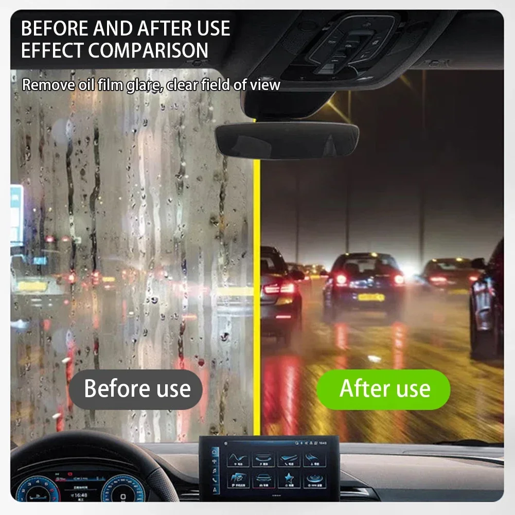 非毒性車ガラス油膜除去キット強力なフロントガラスクリーナース - Car Detailing Brush のレビューと価格