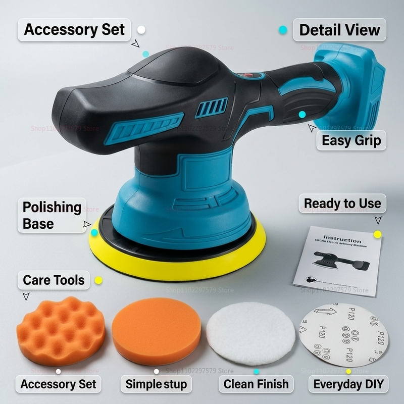 コードレス18Vカーポリッシャー電動研磨機ワイヤレスワックス - Car Detailing Brush のレビューと価格
