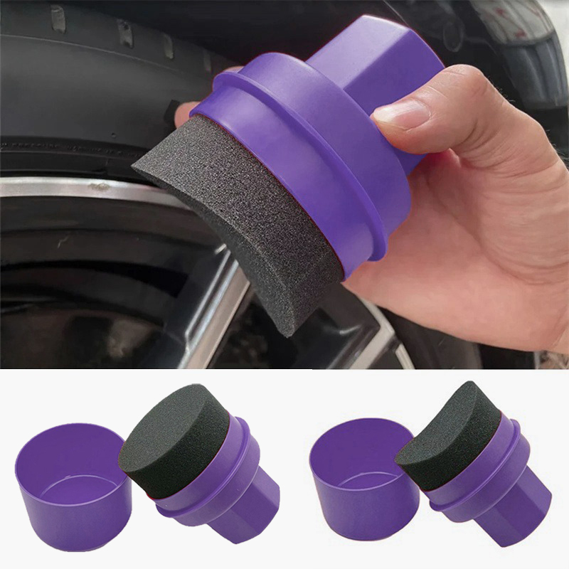 車のタイヤワックスがけスポンジ 車のワックス塗布パッド 蓋付 - Car Detailing Brush のレビューと価格