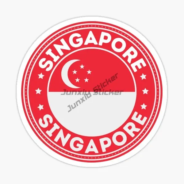 シンガポール国旗地図クリエイティブ PVC 防水ステッカーア - Car Accessories Singapore のレビューと価格