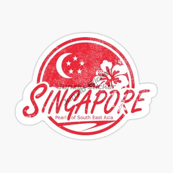 シンガポール国旗地図クリエイティブ PVC 防水ステッカーア - Car Accessories Singapore のレビューと価格