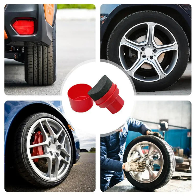 車用ワックス塗布パッド、蓋付きワックススポンジ、湾曲形状、簡 - Car Detailing Brush のレビューと価格