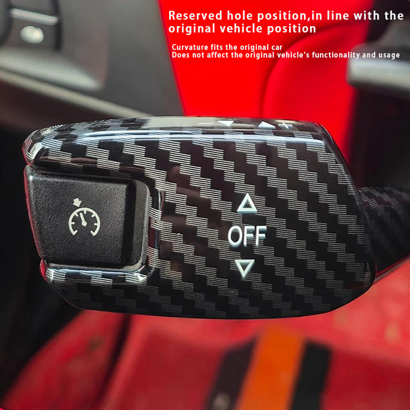 車用ターンシグナルワイパーレバースイッチカバーカーボンステア - Steering Wheel Cover のレビューと価格