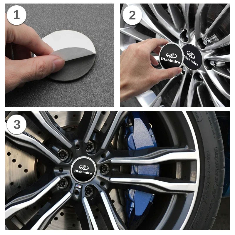 車のホイールセンター用キャップ,エンブレムステッカー,mah - Car Accessories Xuv 300 のレビューと価格