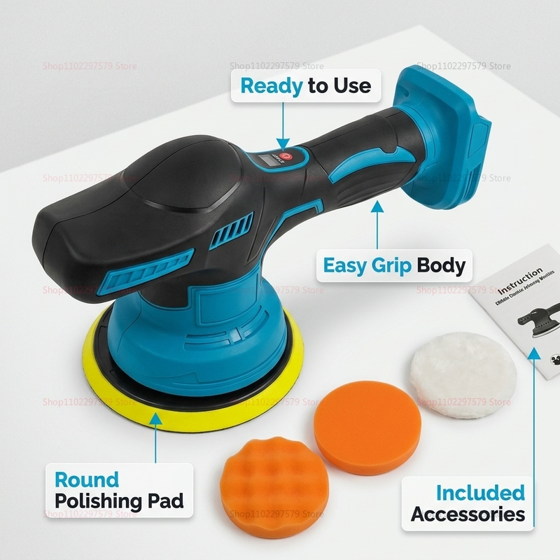 ワイヤレス18V電動カーポリッシャー回転式バフ研磨機、ワック - Car Detailing Brush のレビューと価格