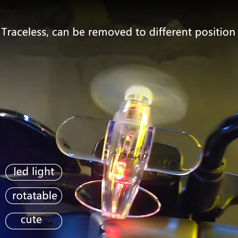 風力発電 LED 飛行機オーナメントオートバイハンドバー車の - Car Accessories Light のレビューと価格
