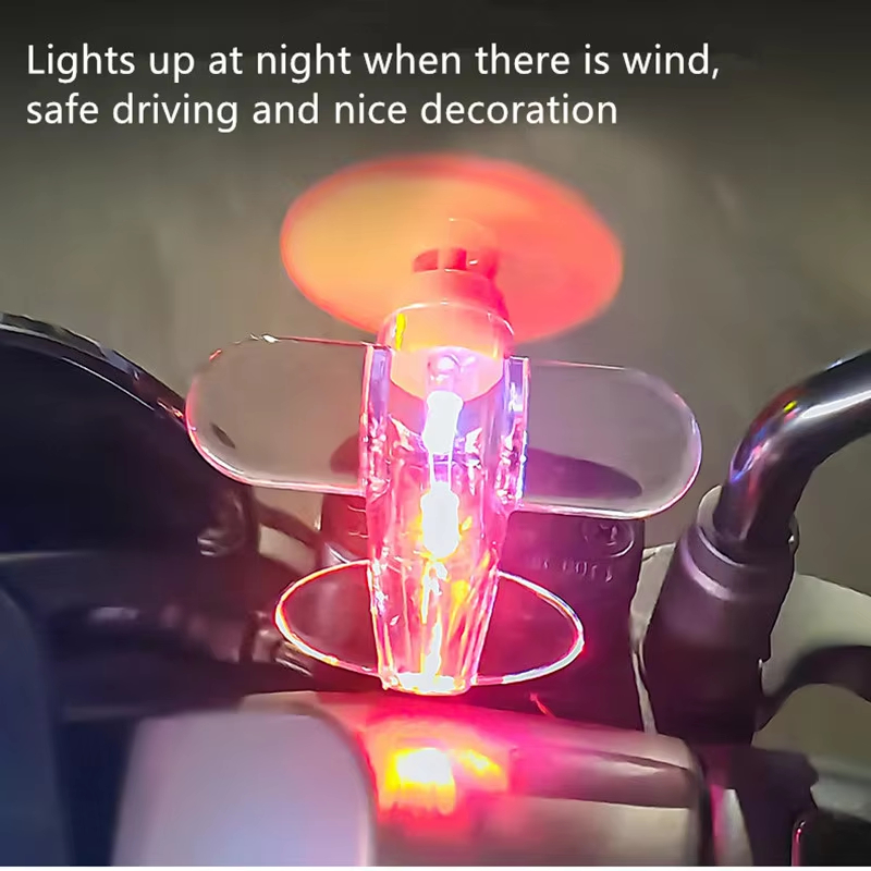風力発電 LED 飛行機オーナメントオートバイハンドバー車の - Car Accessories Light のレビューと価格