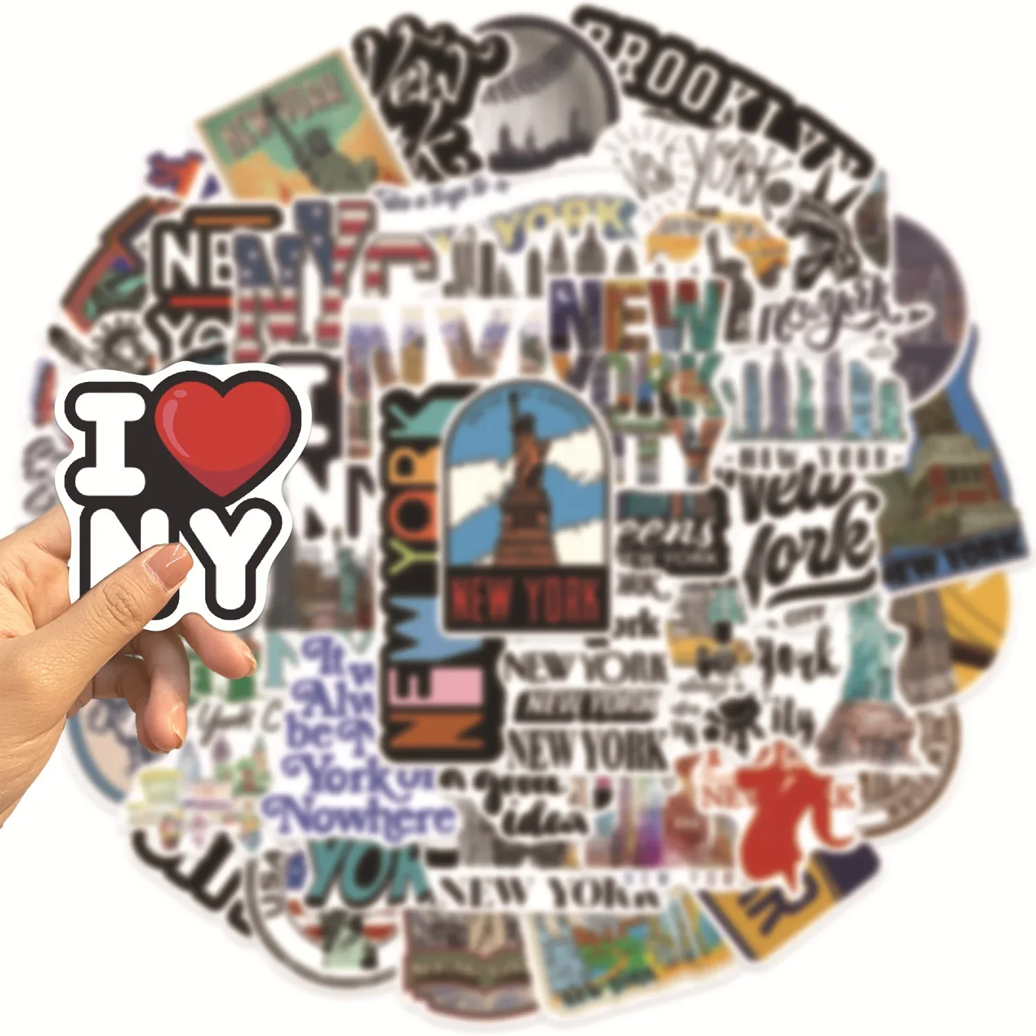 50/100 個かわいいニューヨーク市旅行ステッカー美的デカ - Car Accessories York のレビューと価格