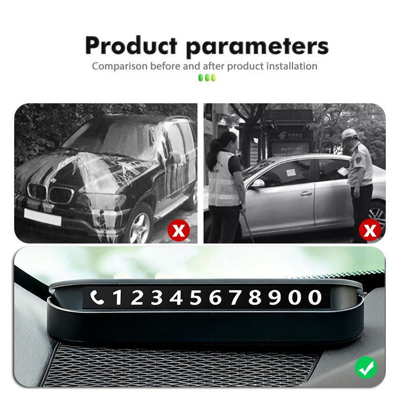 カースタイリング一時駐車カードプレート電話番号自動車装飾アク - Car Accessories Xuv 300 のレビューと価格