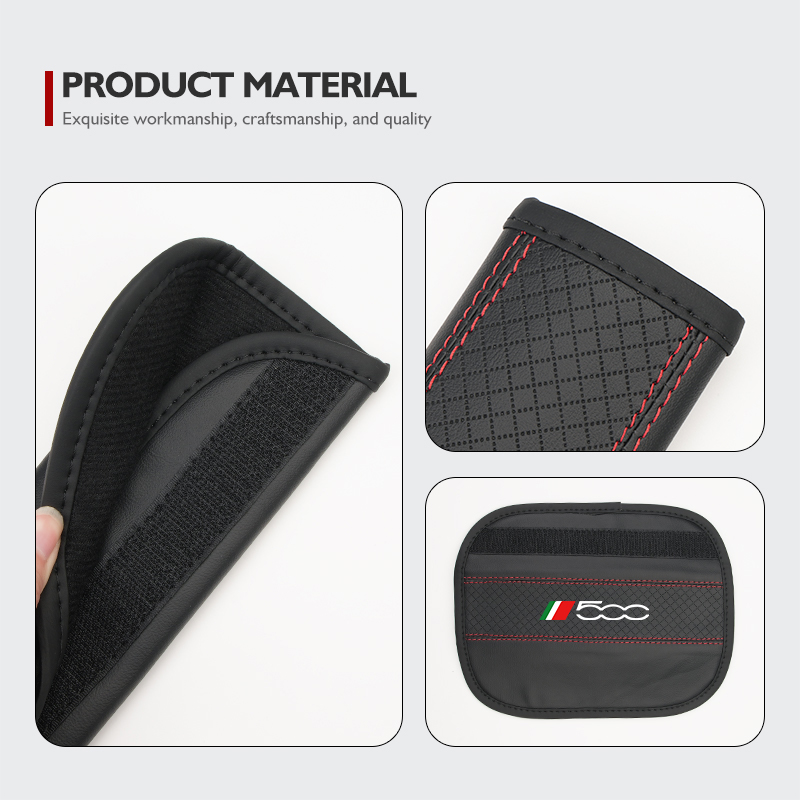 フィアット用 1/2 個カーシートベルトカバーショルダーレザ - Car Accessories Low Price のレビューと価格