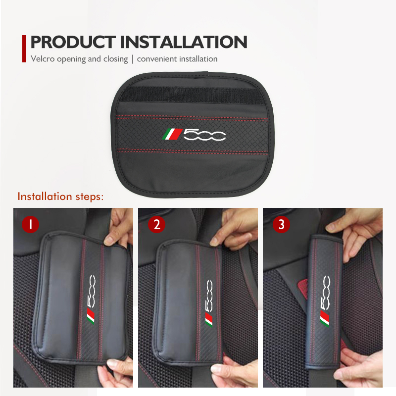 フィアット用 1/2 個カーシートベルトカバーショルダーレザ - Car Accessories Low Price のレビューと価格